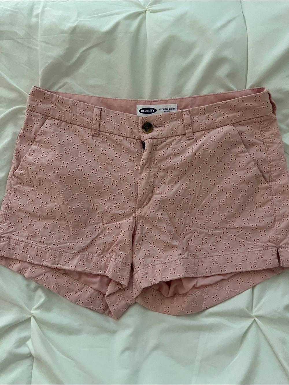 Old Navy 3” Blush Pink Eyelet Shorts